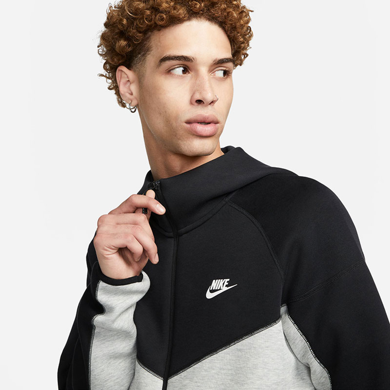 Nike Tech Fleece 2023 Crno-Sivi - Gornji deo